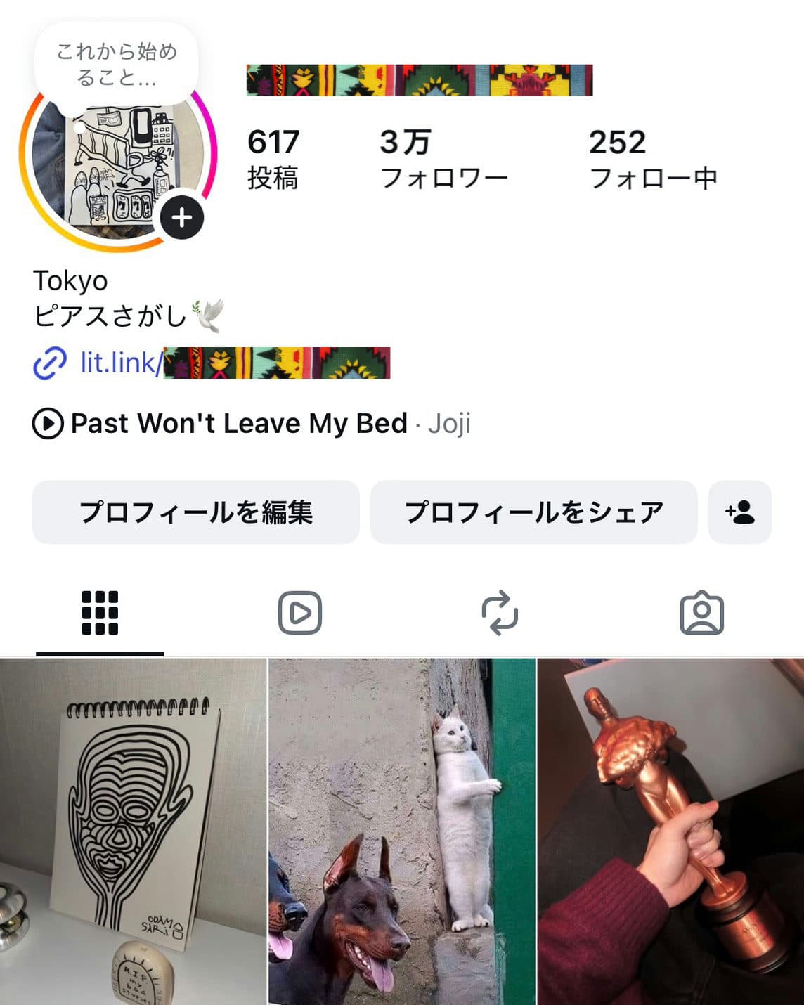 【フォロワー3万人】アート・雑貨系Instagramアカウント｜Tokyo拠点｜ピアスさがし・lit.link連携済み