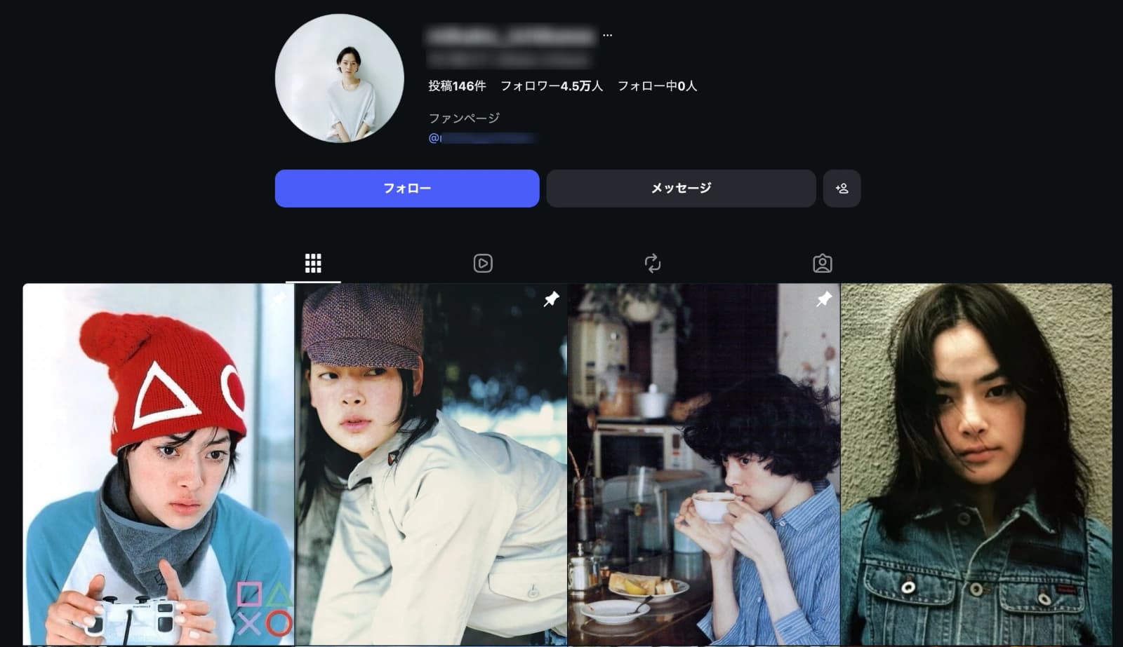 【4.5万フォロワー】日本人90%以上女性大半 芸能人紹介アカウント