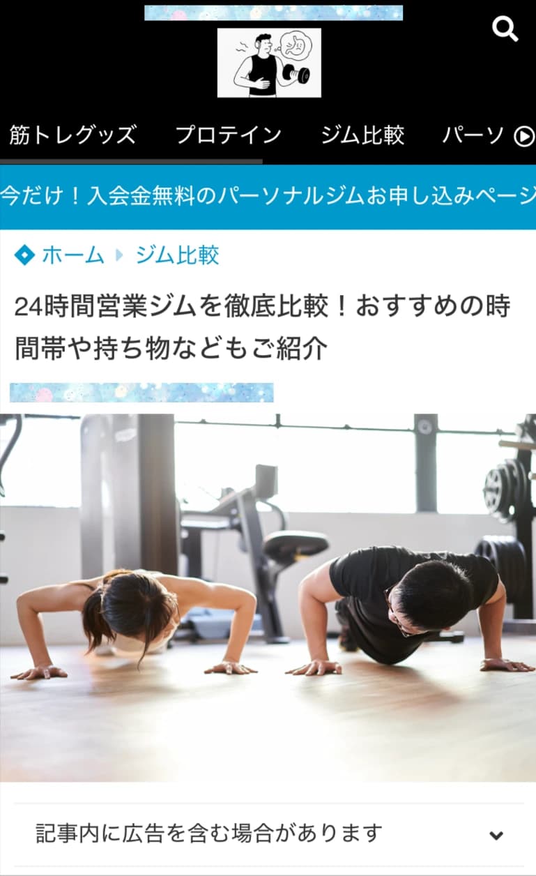 フィットネス・筋トレブログ 20記事入り